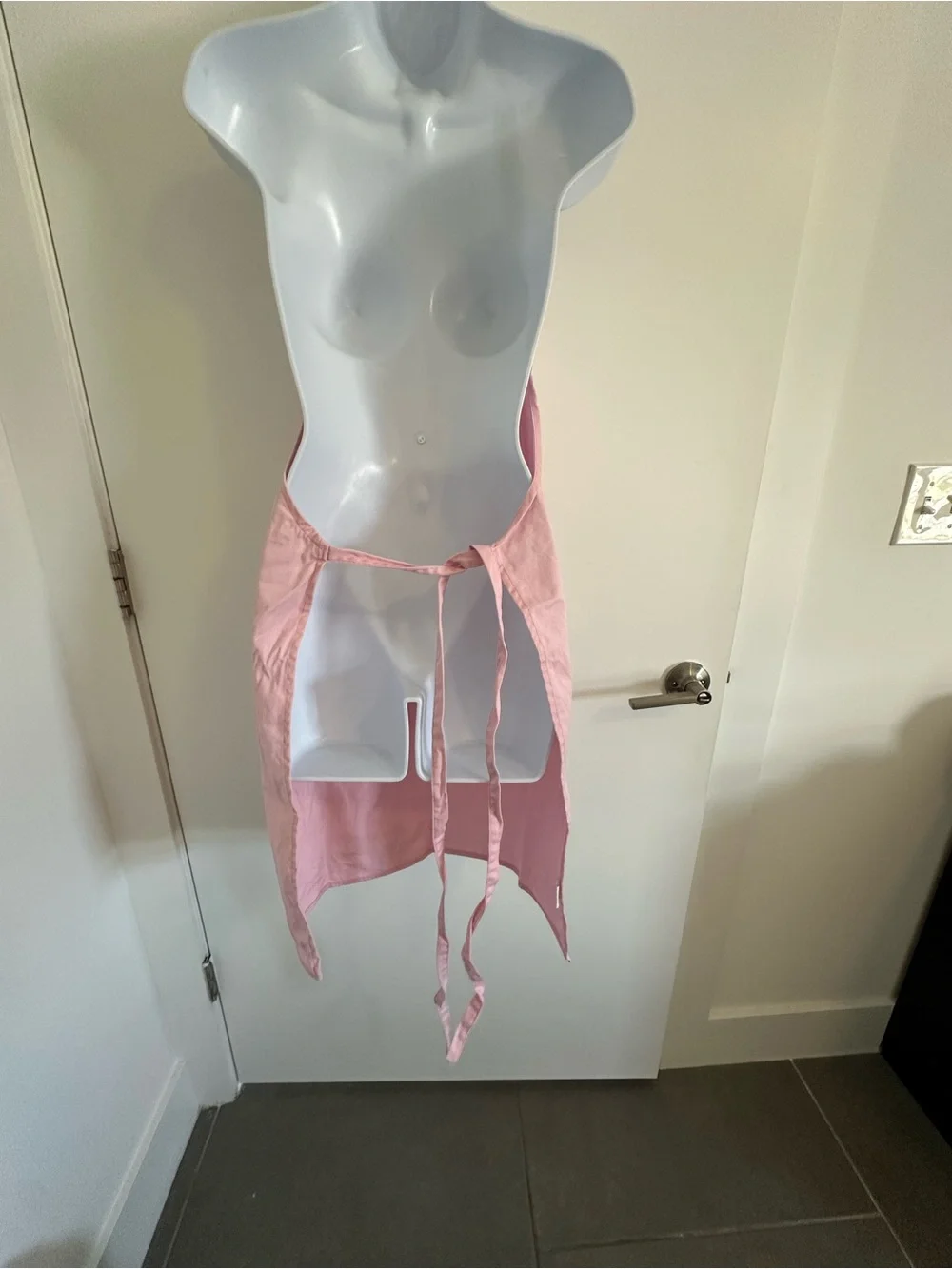 Cassadona Miami Pink Cotton Apron with Front Pocket and Neck Strap